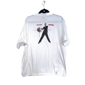 Novell x Compaq Vintage Graphic T-Shirt Oneita Power-T XL White 90s Tech Promo